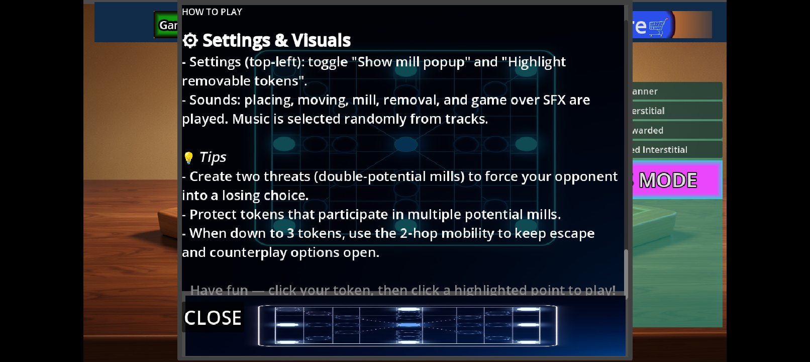 Morris Games screenshot 1